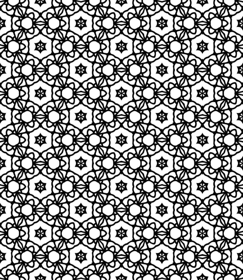 Black and white seamless abstract pattern. Background and backdrop. Grayscale ornamental design. vector