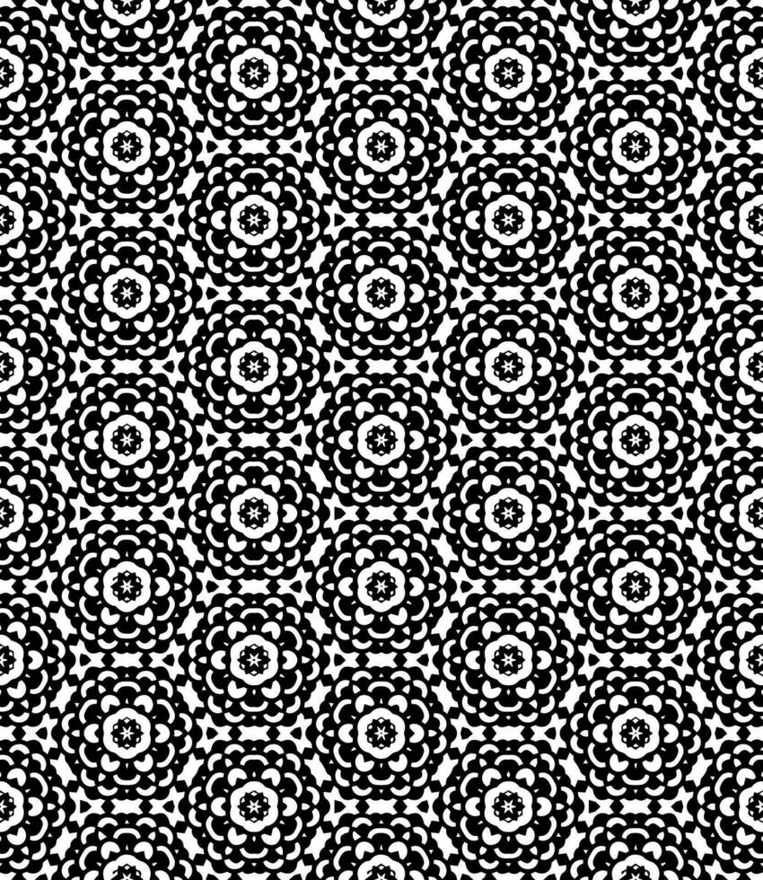 patrón abstracto sin costuras en blanco y negro. fondo y telón de fondo. diseño ornamental en escala de grises. vector