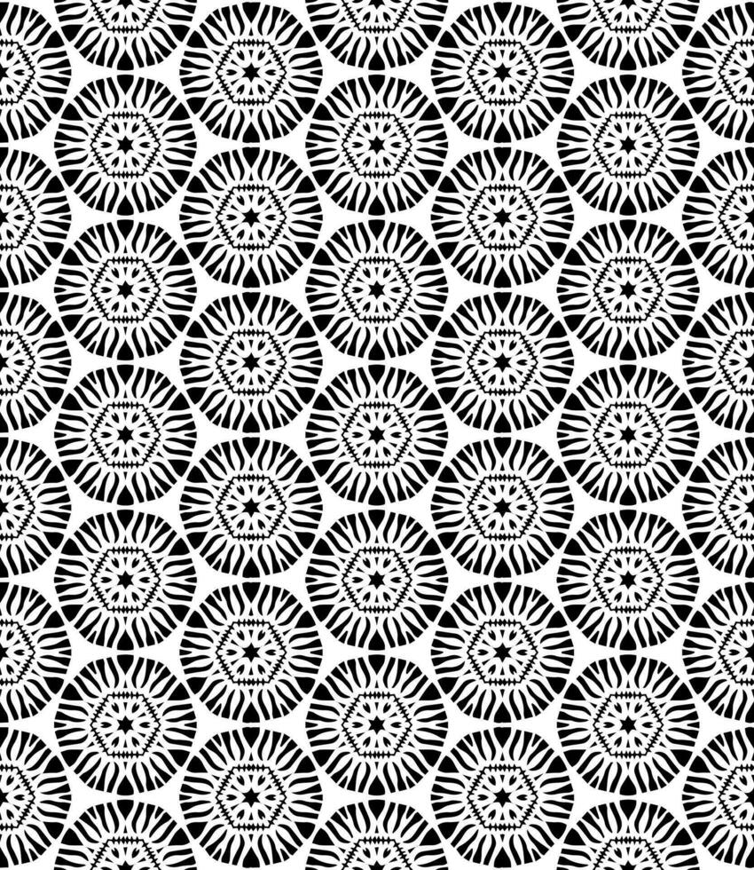 Black and white seamless abstract pattern. Background and backdrop. Grayscale ornamental design. vector