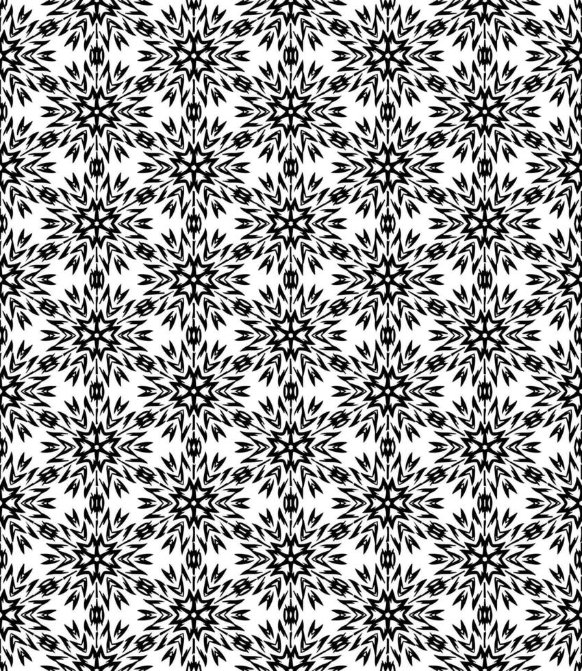 Black and white seamless abstract pattern. Background and backdrop. Grayscale ornamental design. vector