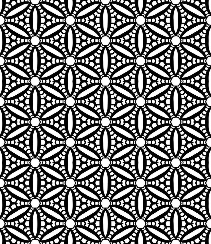 Black and white seamless abstract pattern. Background and backdrop. Grayscale ornamental design. vector