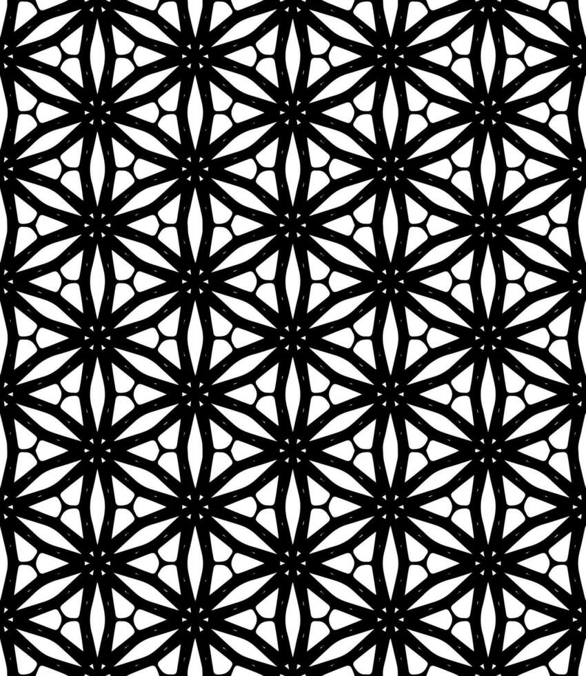 Black and white seamless abstract pattern. Background and backdrop. Grayscale ornamental design. vector