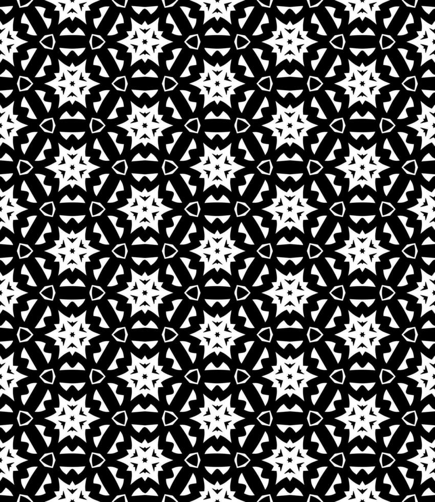Black and white seamless abstract pattern. Background and backdrop. Grayscale ornamental design. vector