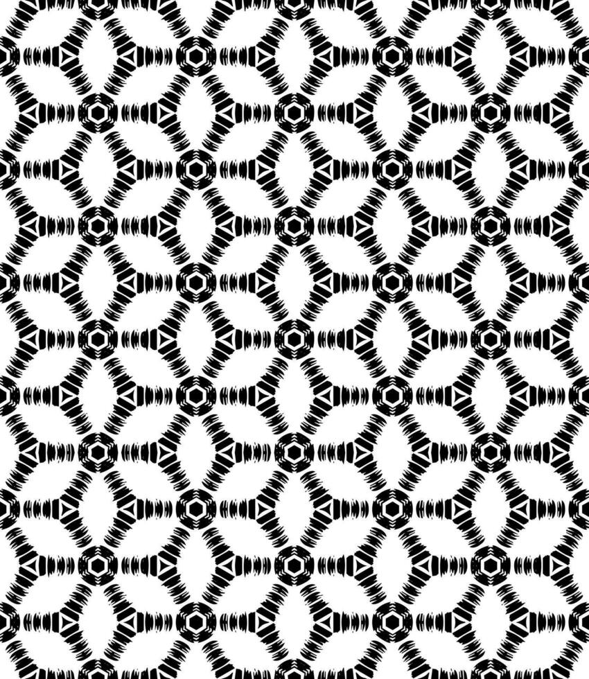 Black and white seamless abstract pattern. Background and backdrop. Grayscale ornamental design. vector