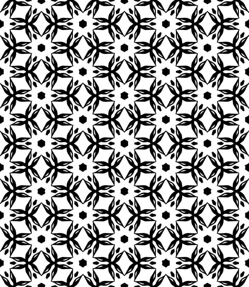Black and white seamless abstract pattern. Background and backdrop. Grayscale ornamental design. vector