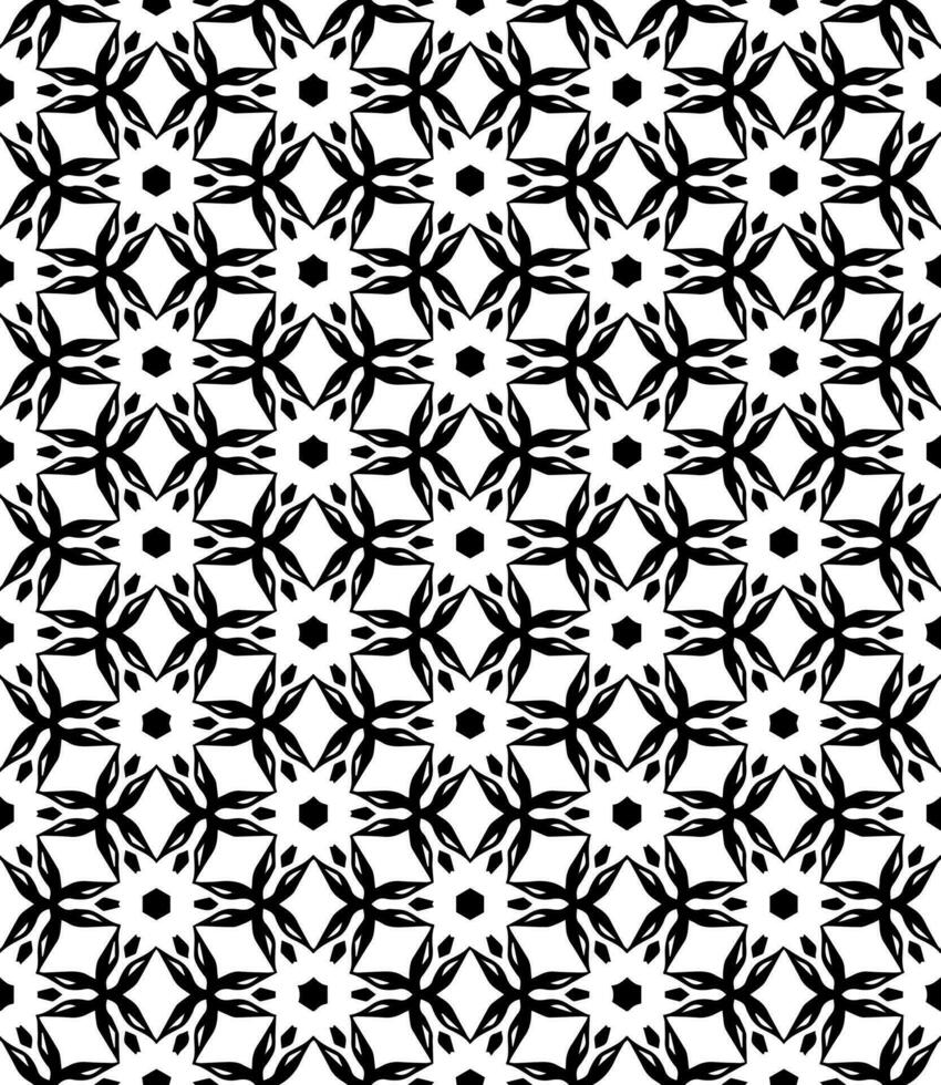 patrón abstracto sin costuras en blanco y negro. fondo y telón de fondo. diseño ornamental en escala de grises. vector