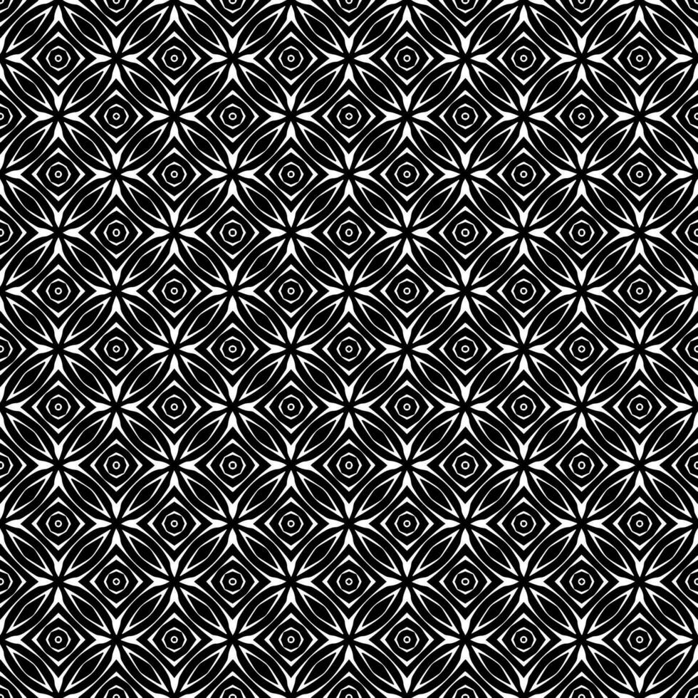Black and white seamless abstract pattern. Background and backdrop. Grayscale ornamental design. vector