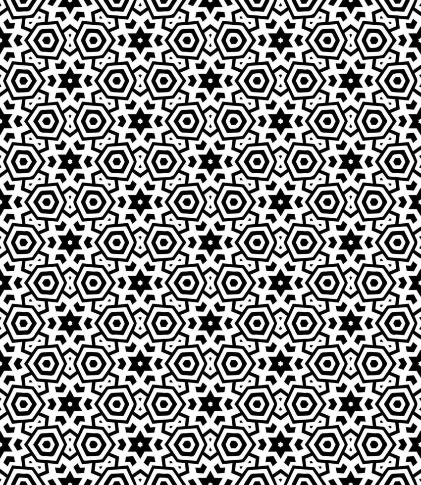 Black and white seamless abstract pattern. Background and backdrop. Grayscale ornamental design. vector