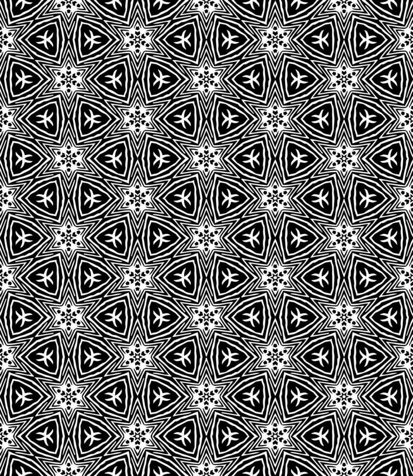 patrón abstracto sin costuras en blanco y negro. fondo y telón de fondo. diseño ornamental en escala de grises. vector