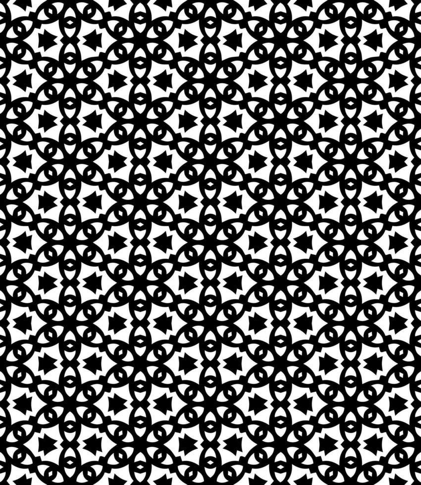 Black and white seamless abstract pattern. Background and backdrop. Grayscale ornamental design. vector