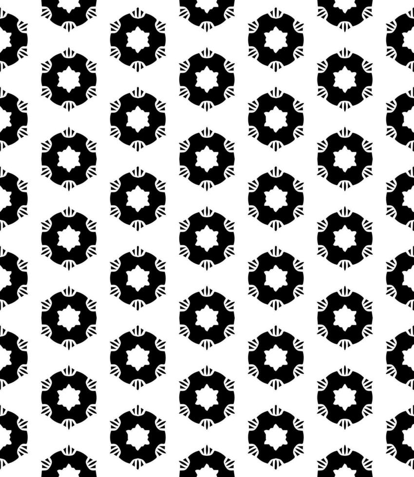 Black and white seamless abstract pattern. Background and backdrop. Grayscale ornamental design. vector