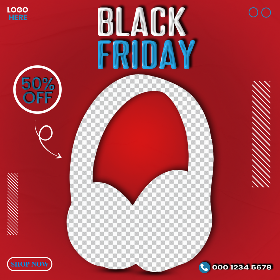 Black Friday sale social media post template psd