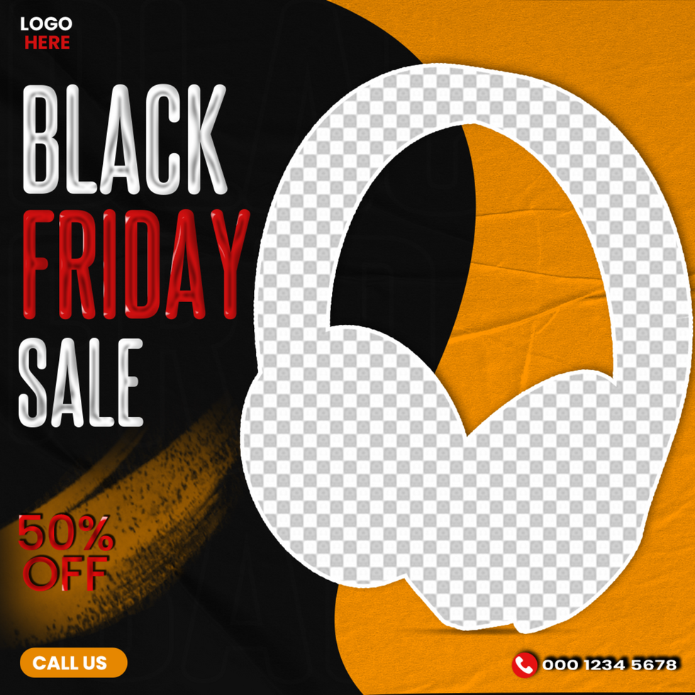 Black Friday sale social media post template psd