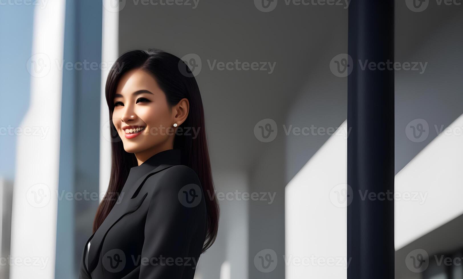 Woman pretty smiling professional business woman, happy confiden photo