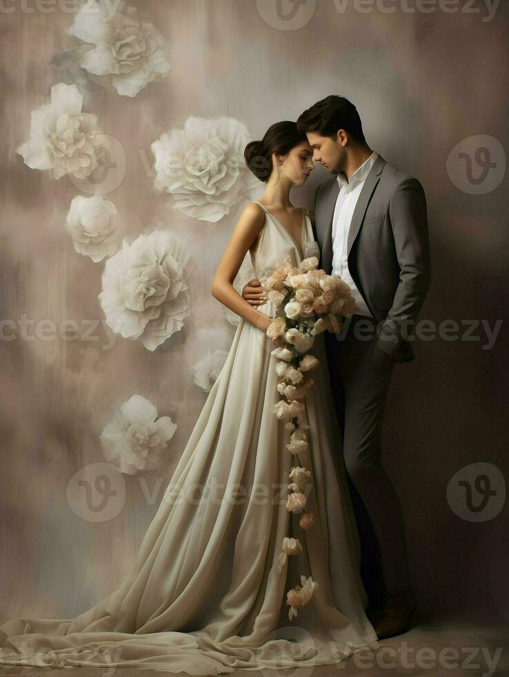 Wedding backdrop background illustration design, couple in love, marriage, bride photo