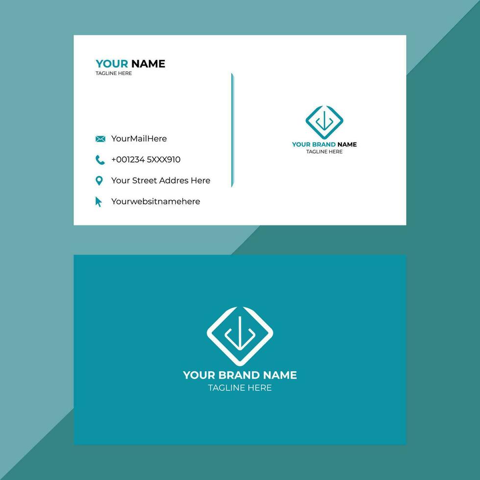 Minimalist Corporate Business Card Template vector