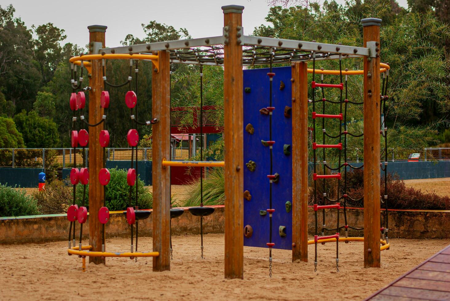 Kids playground in sandpit photo