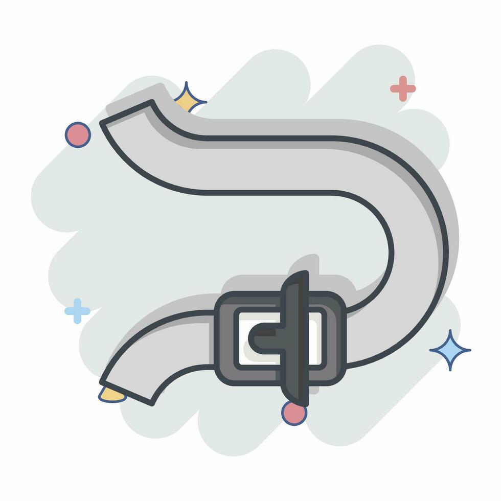 Icon Bend. related to Racing symbol. comic style. simple design editable. simple illustration vector