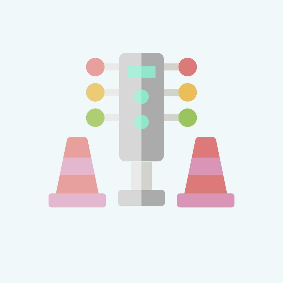 Icon Traffic Lights. related to Racing symbol. flat style. simple design editable. simple illustration vector