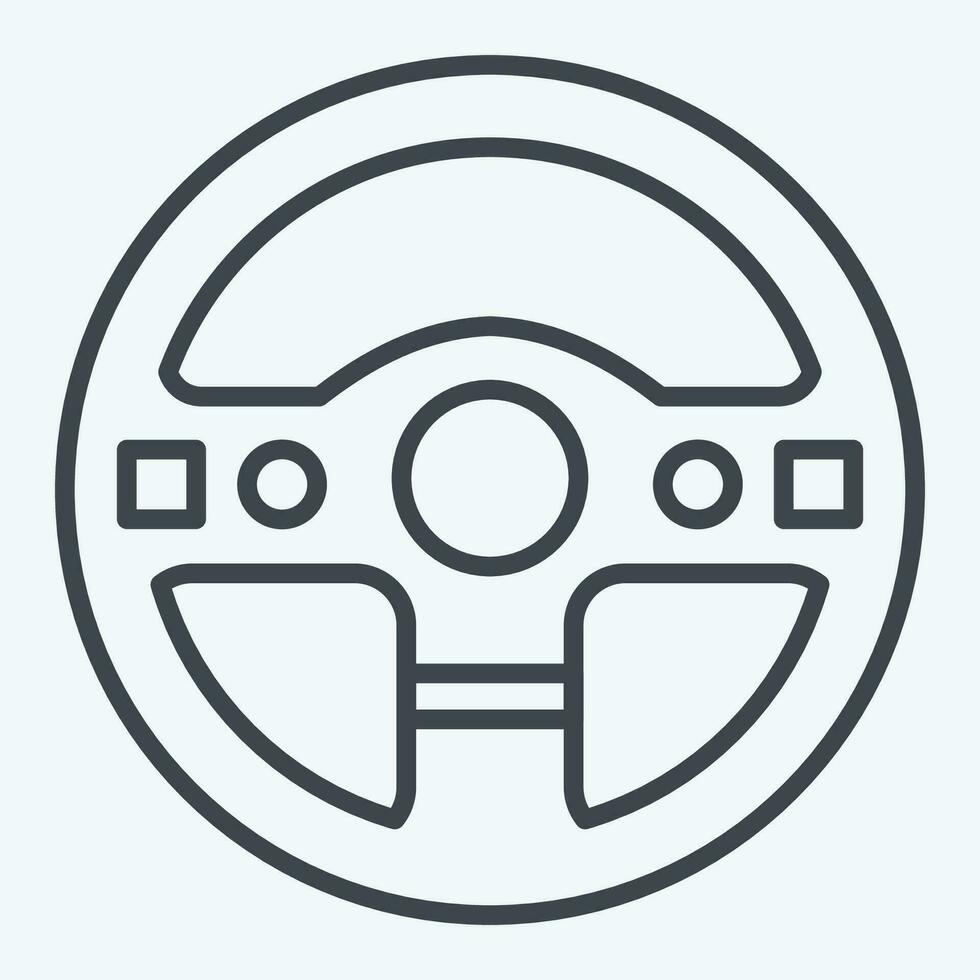 Icon Steering Wheel. related to Racing symbol. line style. simple design editable. simple illustration vector