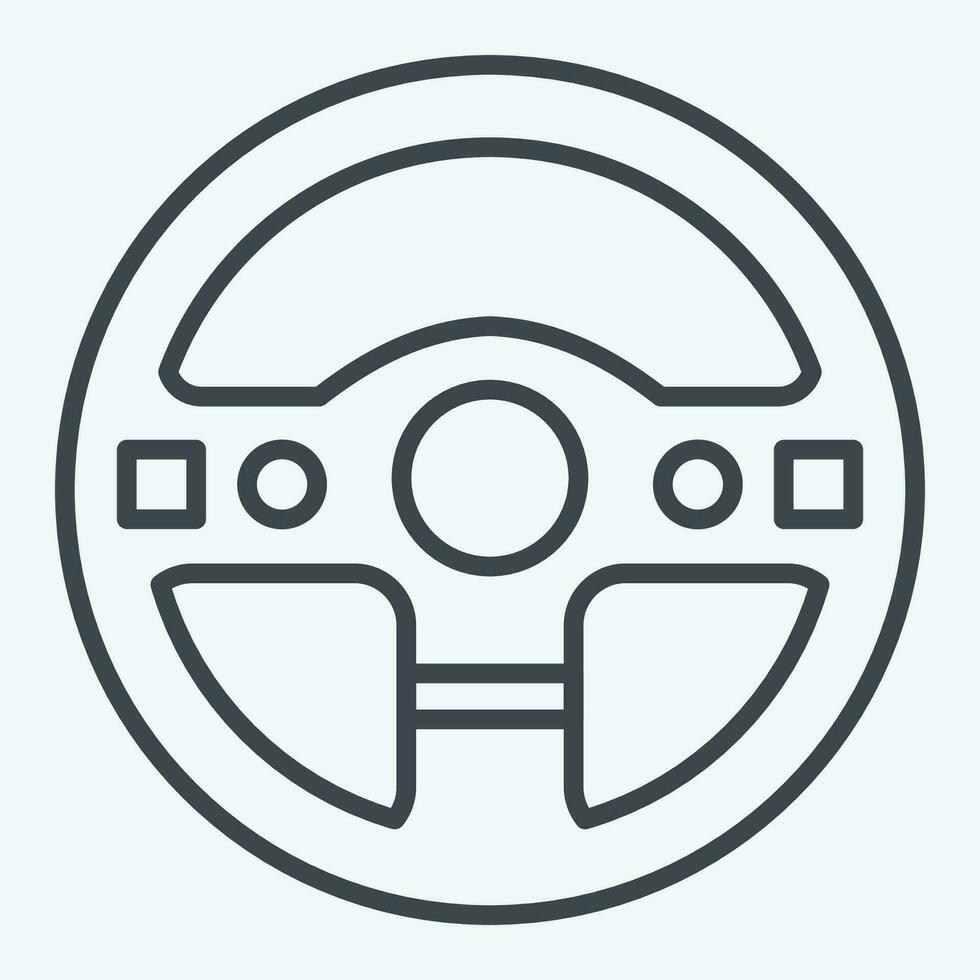 Icon Steering Wheel. related to Racing symbol. line style. simple design editable. simple illustration vector