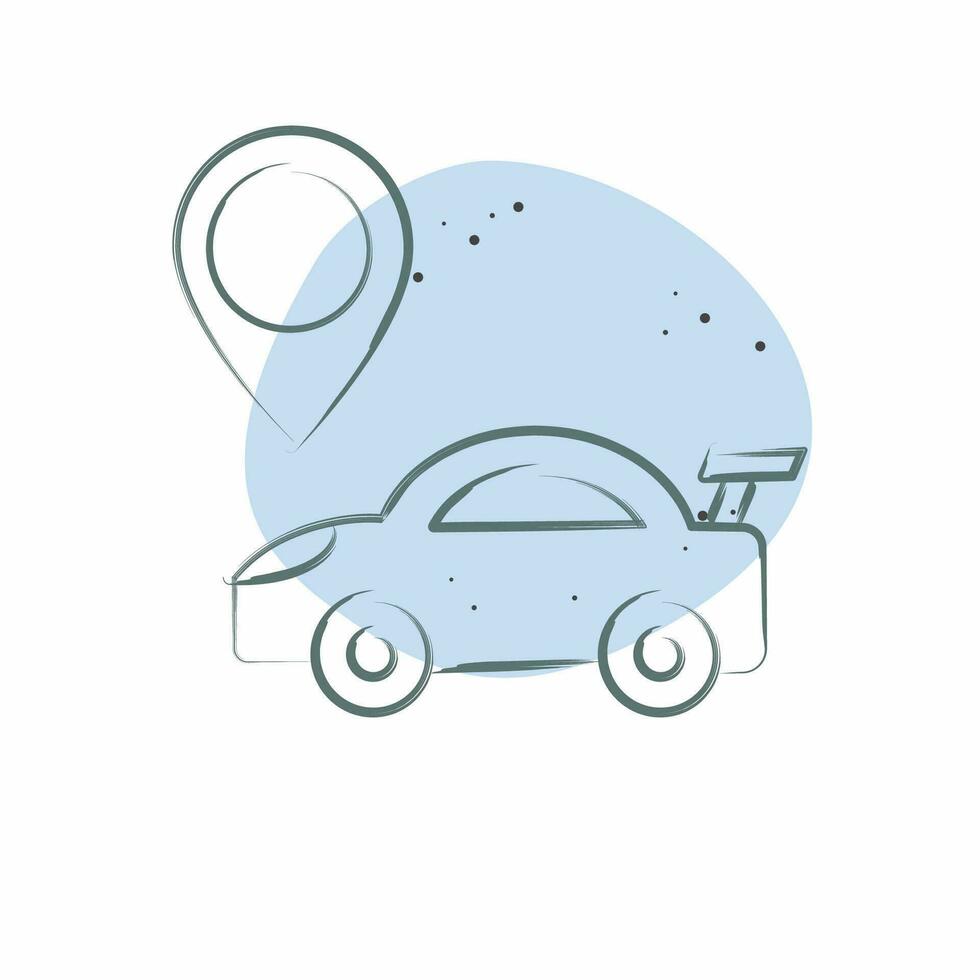Icon Navigation. related to Racing symbol. Color Spot Style. simple design editable. simple illustration vector