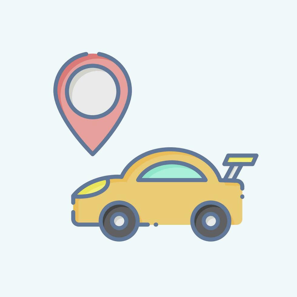 Icon Navigation. related to Racing symbol. doodle style. simple design editable. simple illustration vector