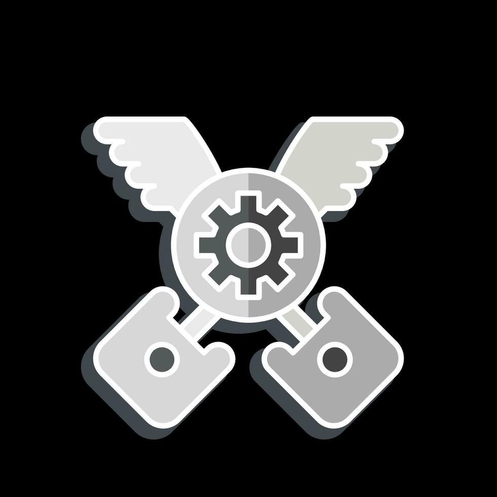 Icon Piston. related to Racing symbol. glossy style. simple design editable. simple illustration vector