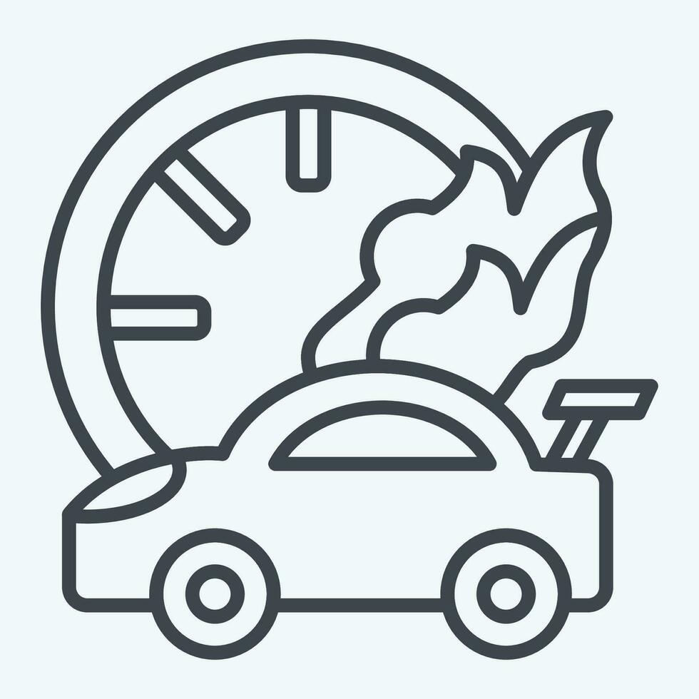 Icon Racing Speed. related to Racing symbol. line style. simple design editable. simple illustration vector