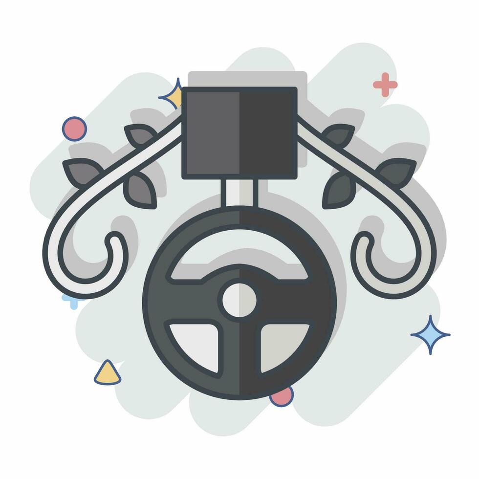 Icon Medal. related to Racing symbol. comic style. simple design editable. simple illustration vector