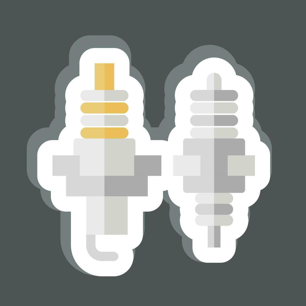 Sticker Spark Plug. related to Racing symbol. simple design editable. simple illustration vector