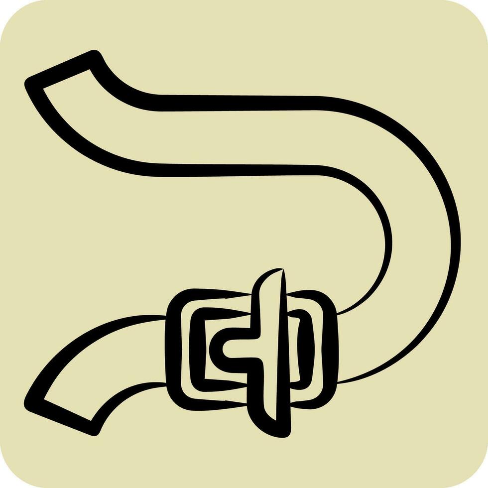 Icon Bend. related to Racing symbol. hand drawn style. simple design editable. simple illustration vector