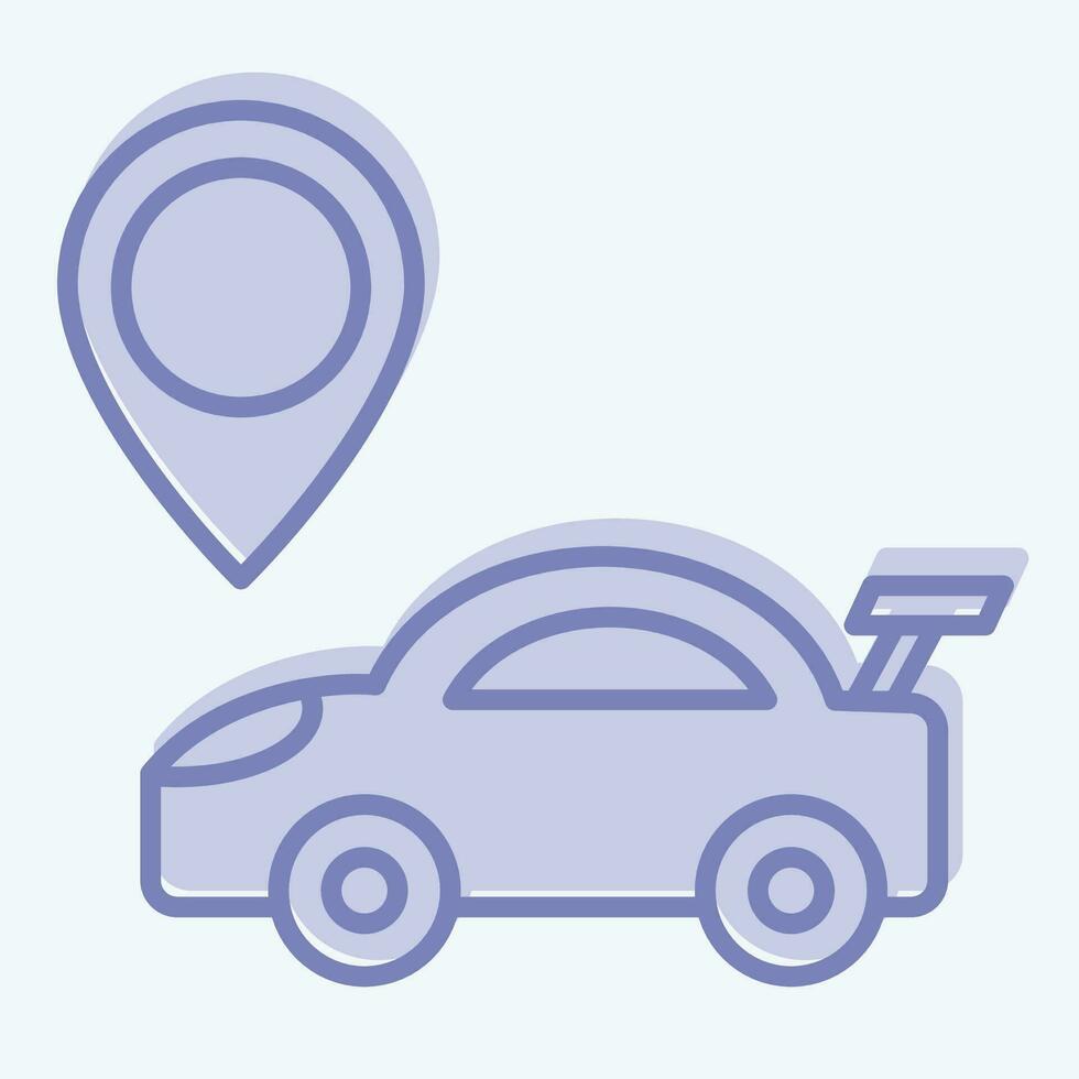 Icon Navigation. related to Racing symbol. two tone style. simple design editable. simple illustration vector