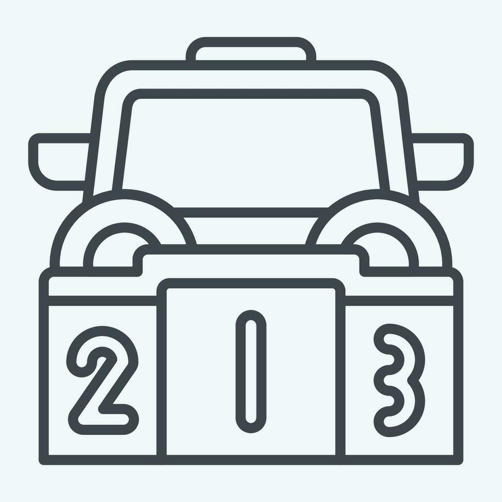 Icon Podium. related to Racing symbol. line style. simple design editable. simple illustration vector