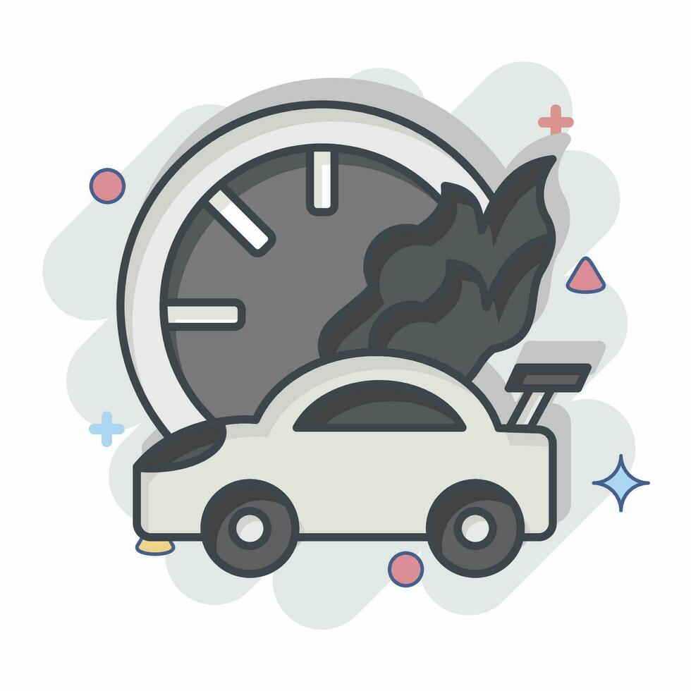 Icon Racing Speed. related to Racing symbol. comic style. simple design editable. simple illustration vector