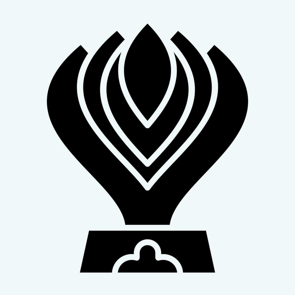 Icon Trophy. related to Racing symbol. glyph style. simple design editable. simple illustration vector
