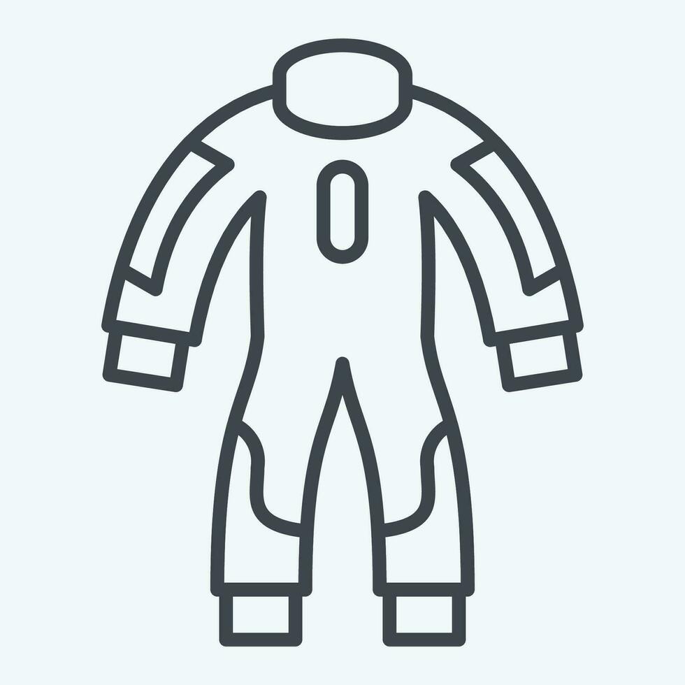 Icon Race Suit. related to Racing symbol. line style. simple design editable. simple illustration vector