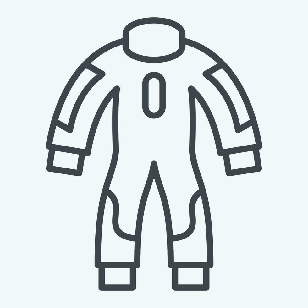 Icon Race Suit. related to Racing symbol. line style. simple design editable. simple illustration vector