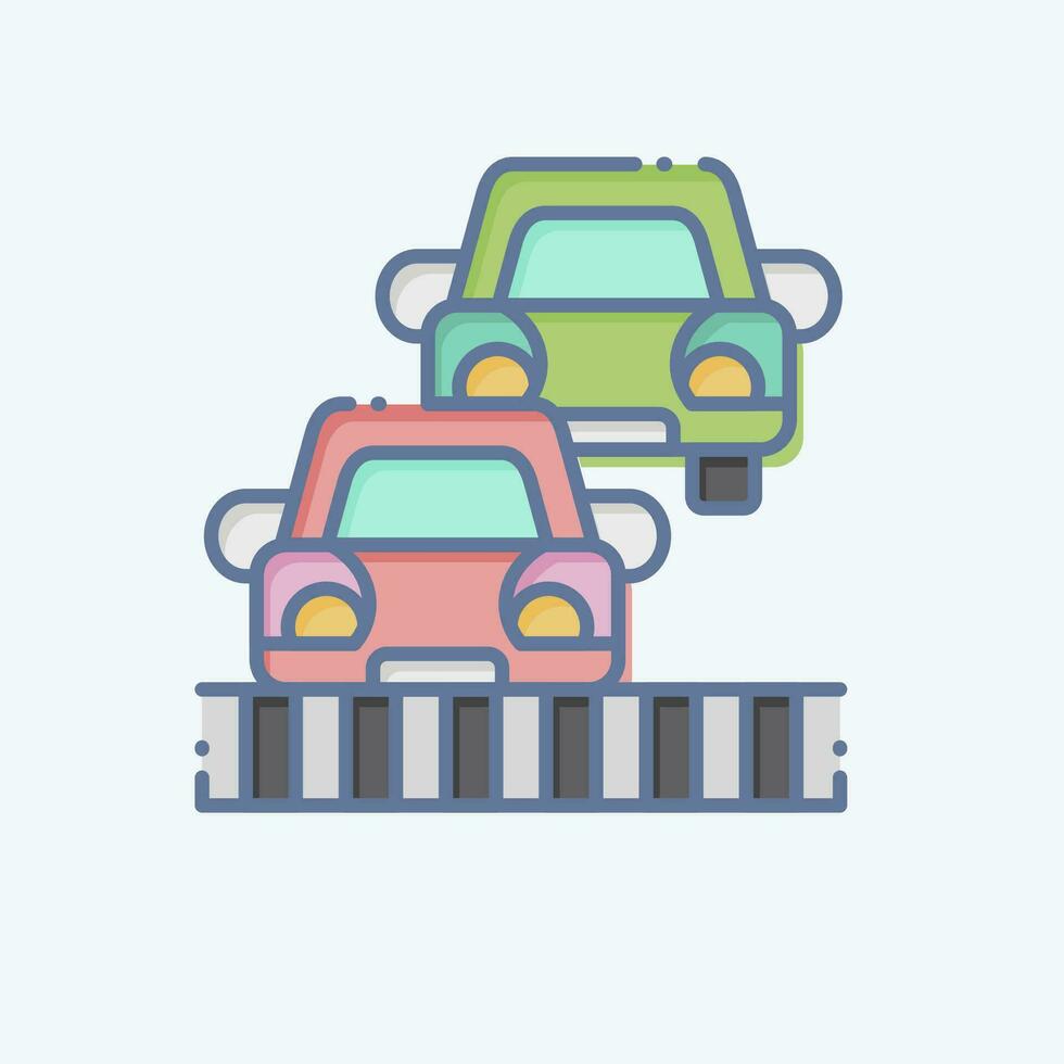 Icon Start Line. related to Racing symbol. doodle style. simple design editable. simple illustration vector