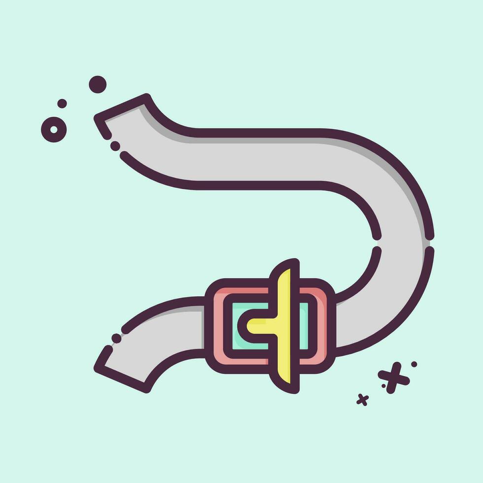 Icon Bend. related to Racing symbol. MBE style. simple design editable. simple illustration vector