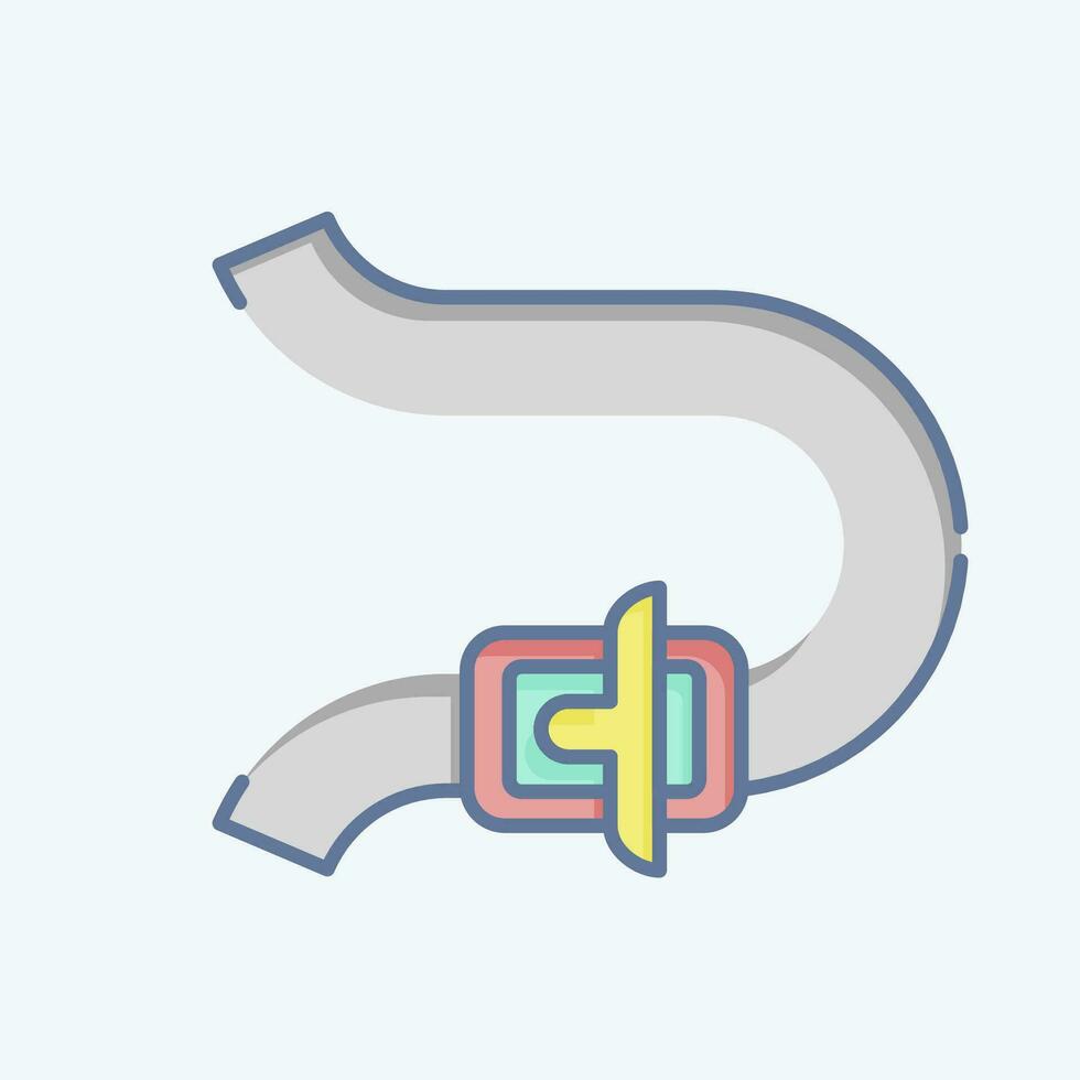 Icon Bend. related to Racing symbol. doodle style. simple design editable. simple illustration vector