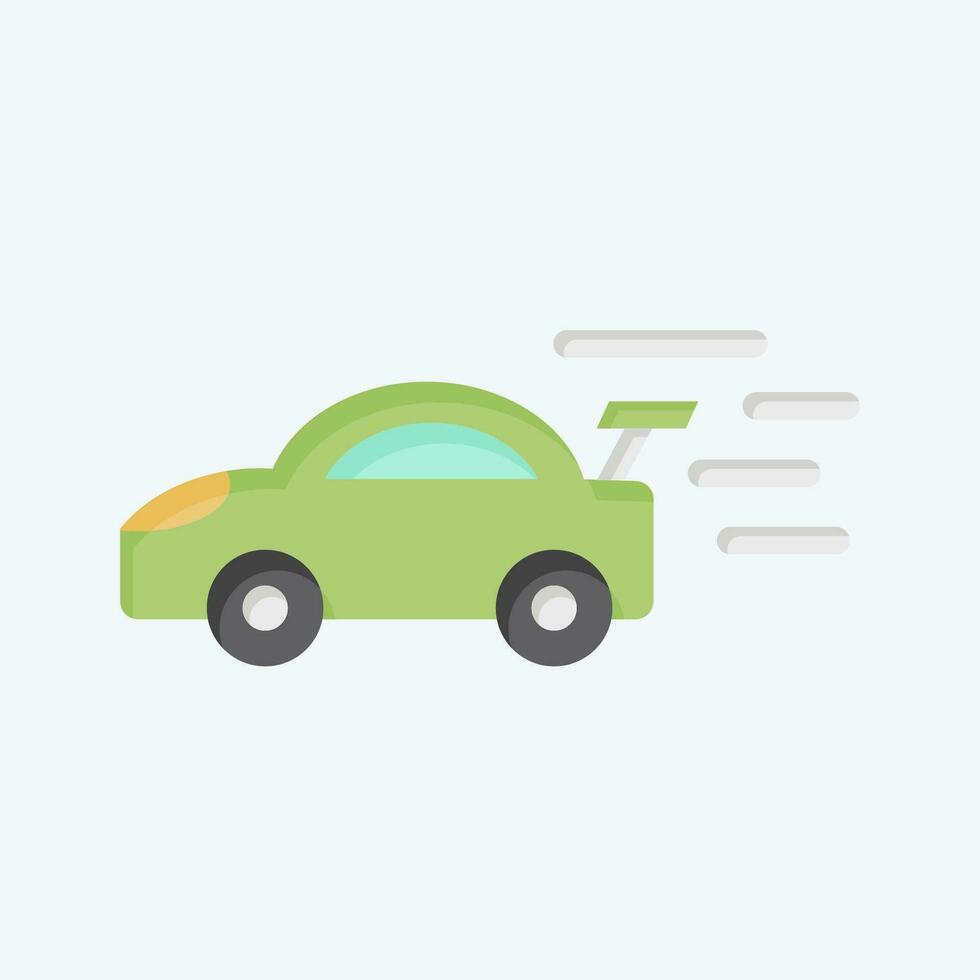 Icon Race Car. related to Racing symbol. flat style. simple design editable. simple illustration vector