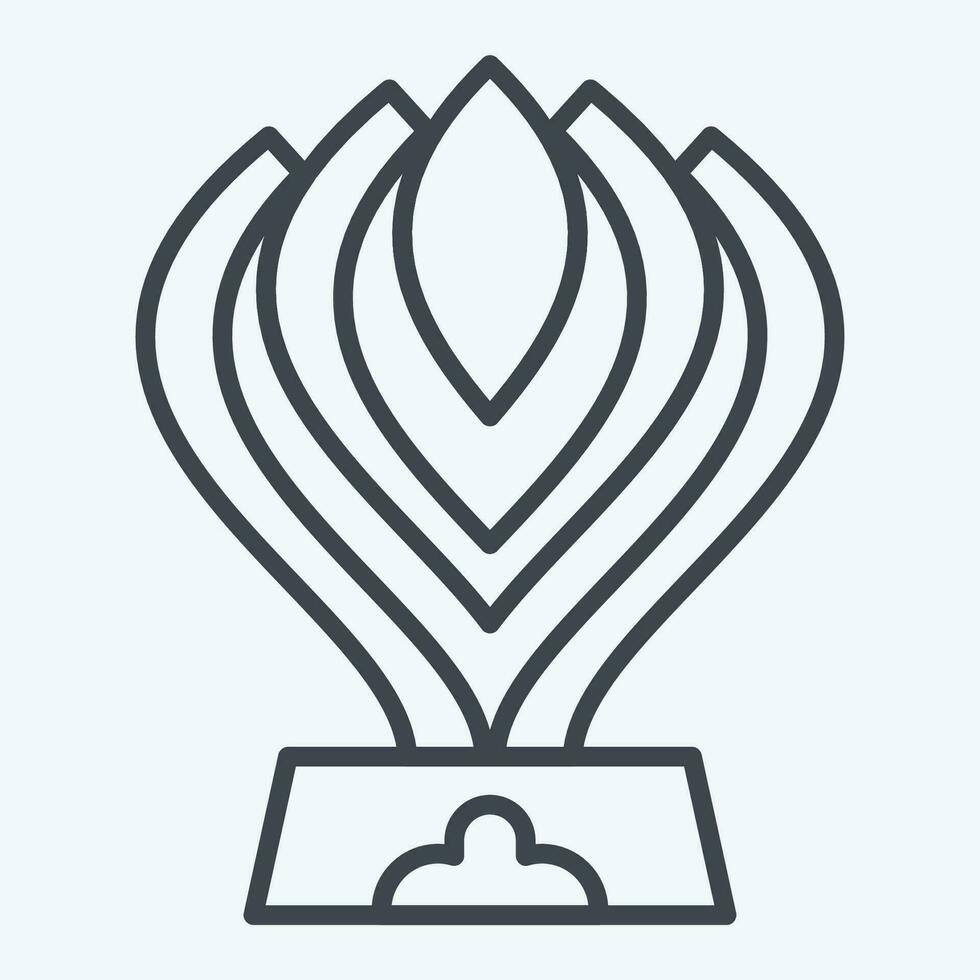 Icon Trophy. related to Racing symbol. line style. simple design editable. simple illustration vector