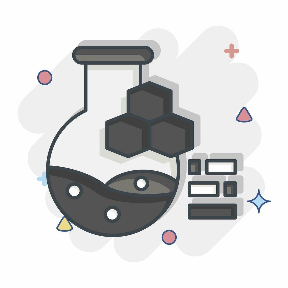 Icon Chemicals. related to Nuclear symbol. comic style. simple design editable. simple illustration vector