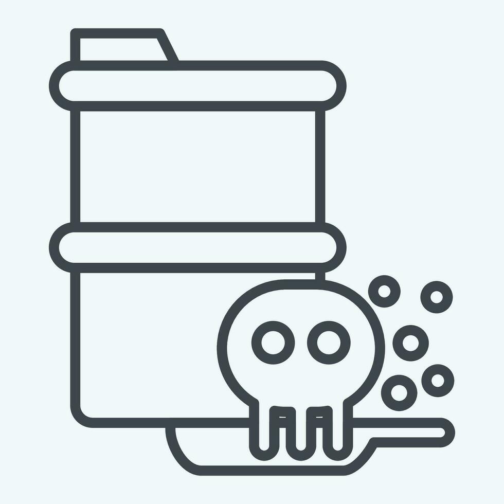 Icon Toxic Waste. related to Nuclear symbol. line style. simple design editable. simple illustration vector