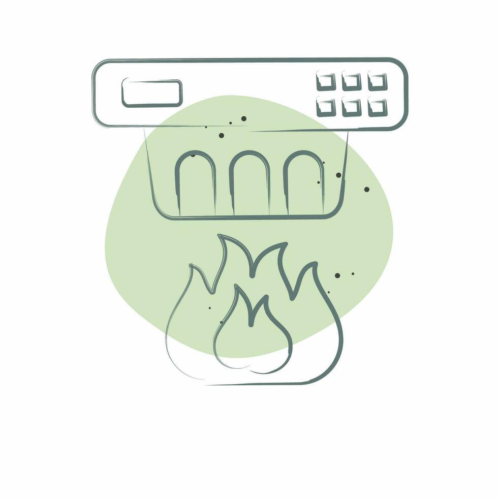 Icon Smoke Detector. related to Nuclear symbol. Color Spot Style. simple design editable. simple illustration vector