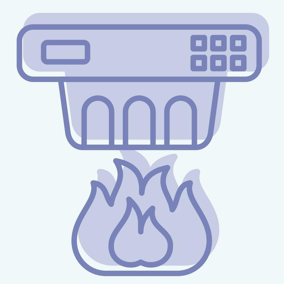 Icon Smoke Detector. related to Nuclear symbol. two tone style. simple design editable. simple illustration vector