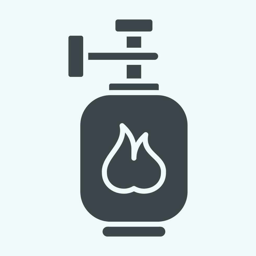 Icon Gas Tank. related to Nuclear symbol. glyph style. simple design editable. simple illustration vector