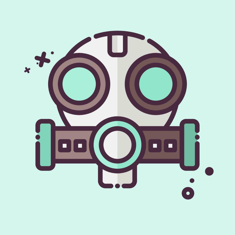 icono mascarilla. relacionado a nuclear símbolo. mbe estilo. sencillo diseño editable. sencillo ilustración vector