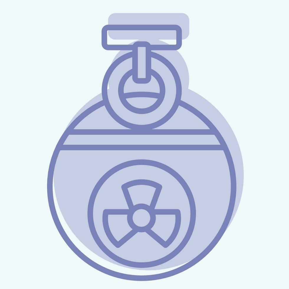 Icon Grenade. related to Nuclear symbol. two tone style. simple design editable. simple illustration vector